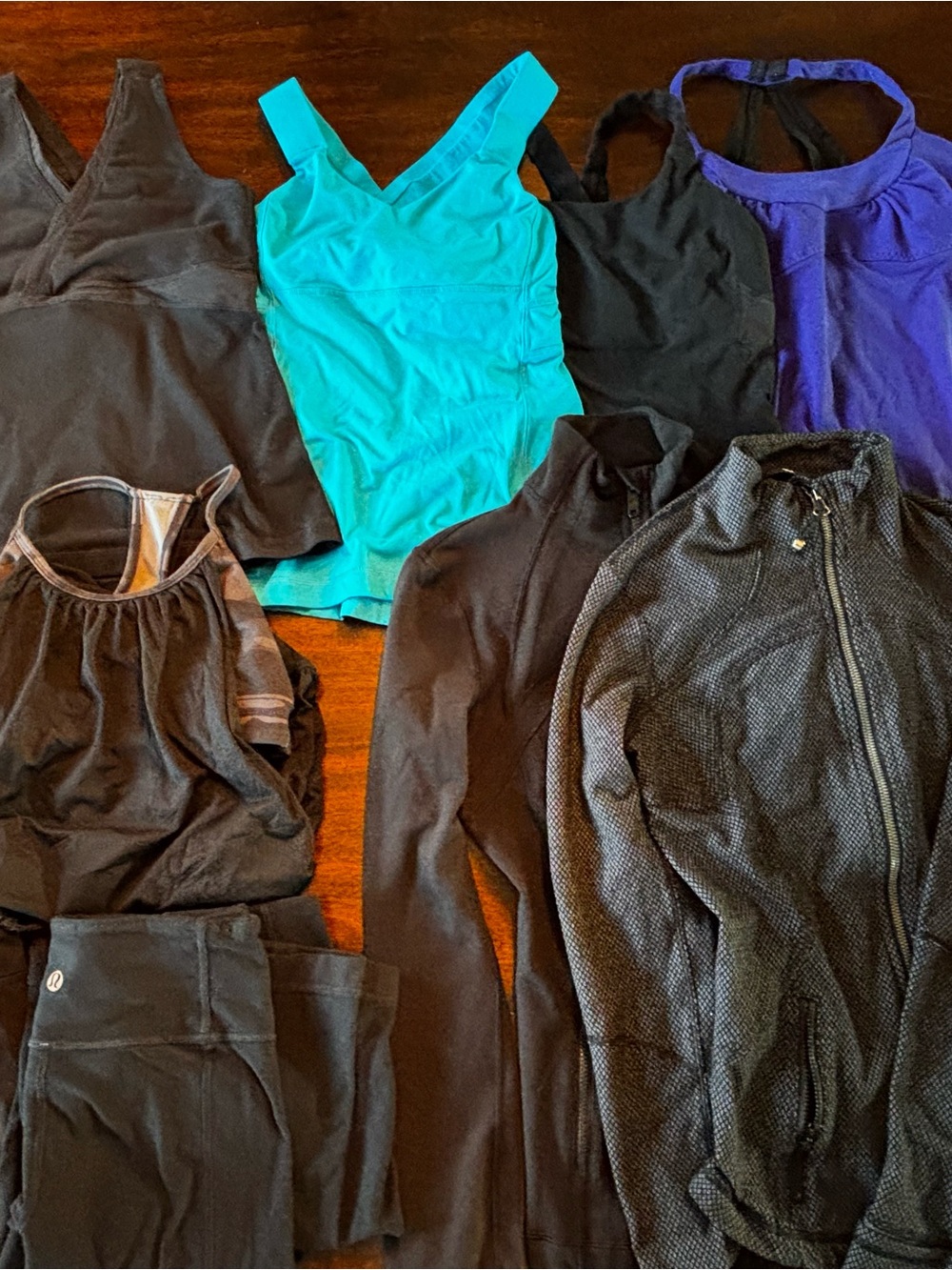 lululemon athletica BUNDLE Teal, Black & Purple Active Tops and Jackets